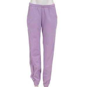 Livin Cool Womens Sweatpants Size Large Purple Logo Joggers Stretch Waist